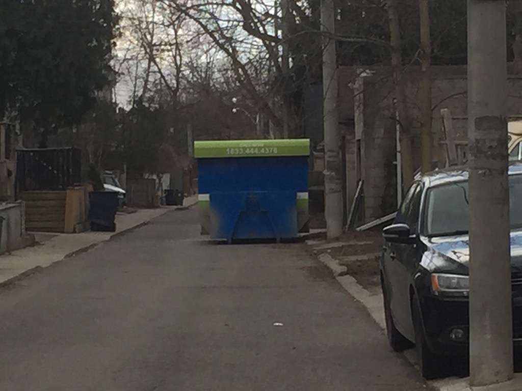 Construction bin on Craven